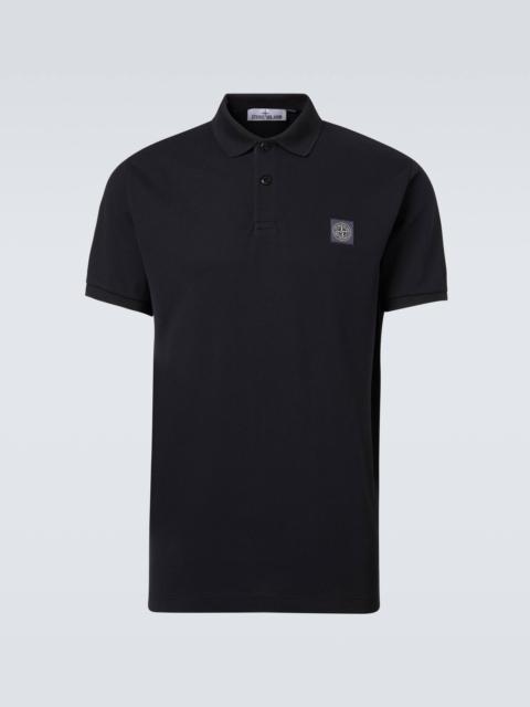 Stone Island Compass cotton piqué polo shirt