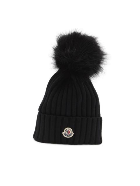 Moncler ribbed knit pom-pom beanie