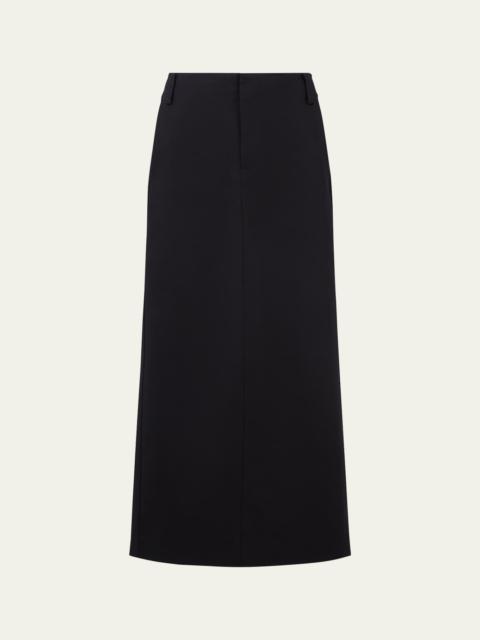Straight-Fit Midi Trouser Skirt