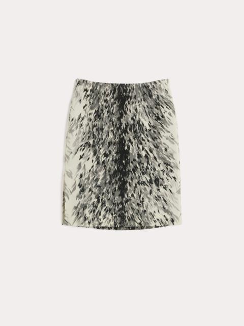 Totême Side-split fur-print skirt grey