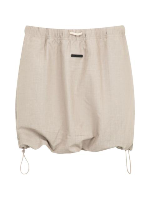 ESSENTIALS drawstring-hem micro skirt