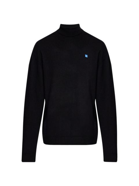 logo-patch knit jumper