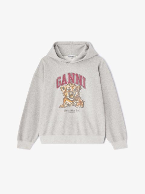GANNI GREY TIGER HOODIE