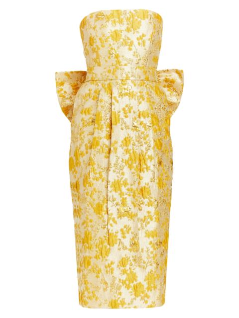 MESTIZA NEW YORK Women's Lorena Floral Jacquard Gown - Champagne Gold