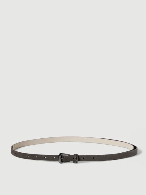 Brunello Cucinelli Suede belt with shiny loop