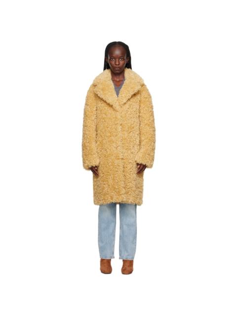 STAND STUDIO Tan Camille Cocoon Faux-Fur Coat