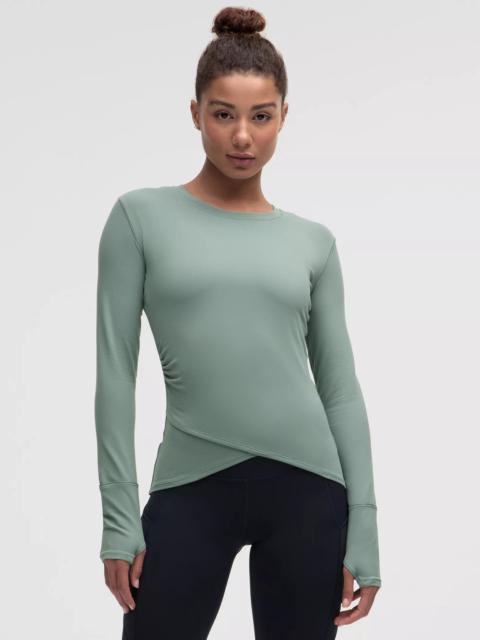 lululemon Rulu Gathered-Waist Long-Sleeve Running Top