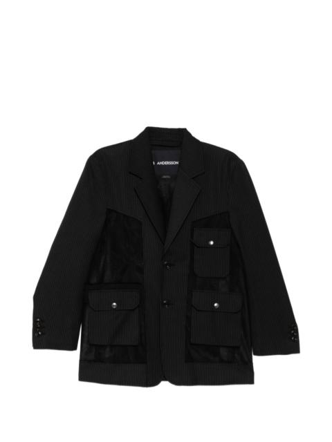 Andersson Bell pinstripe patch pocket jacket