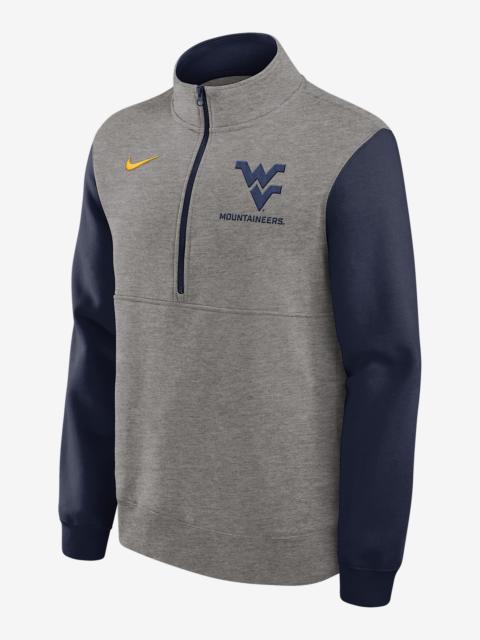 Nike West Virginia Club Men's Nike College 1/2-Zip Crew