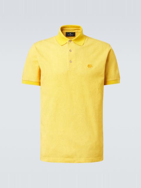 Etro Paisley cotton piqué polo shirt