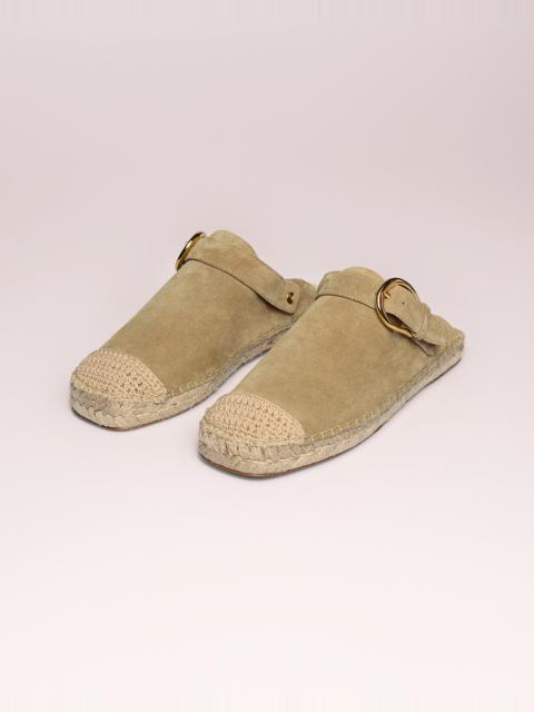 Nanushka HARREL - Cow suede contrast-toe espadrilles - Sand