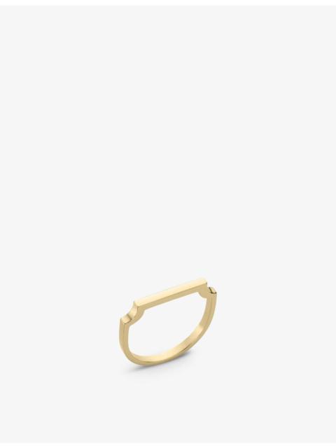 MONICA VINADER Signature Thin 18ct yellow gold-plated vermeil sterling silver ring