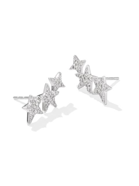 KENDRA SCOTT 0.3 ct Star Cluster 14k White Gold Ear Climber Earrings in White Diamond