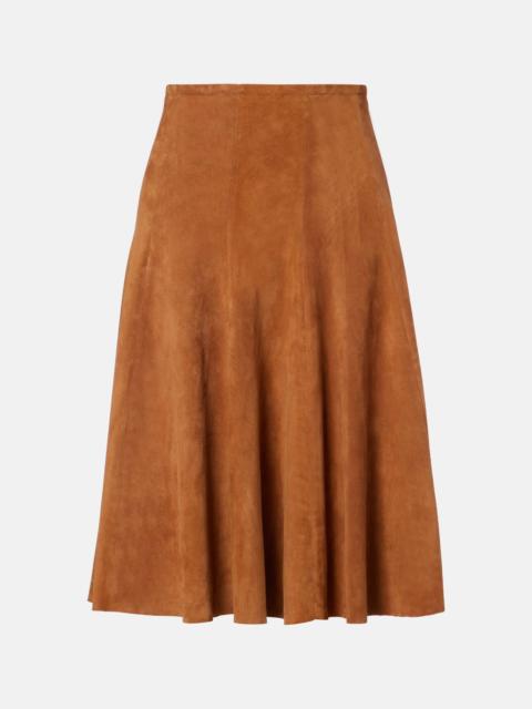 STOULS Sabrina suede midi skirt