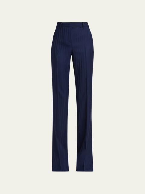 TOM FORD Tonal Striped Jacquard Straight-Leg Pants