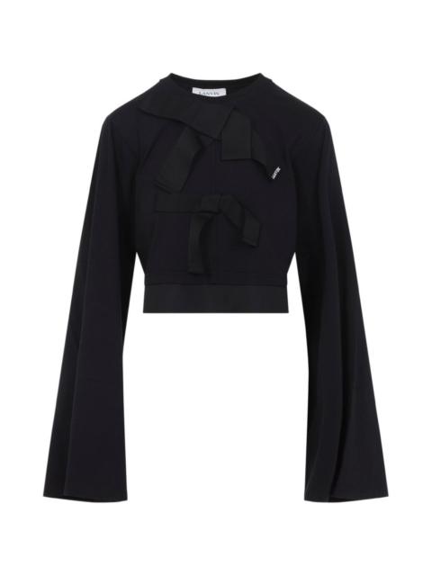 Lanvin bow long sleeve top