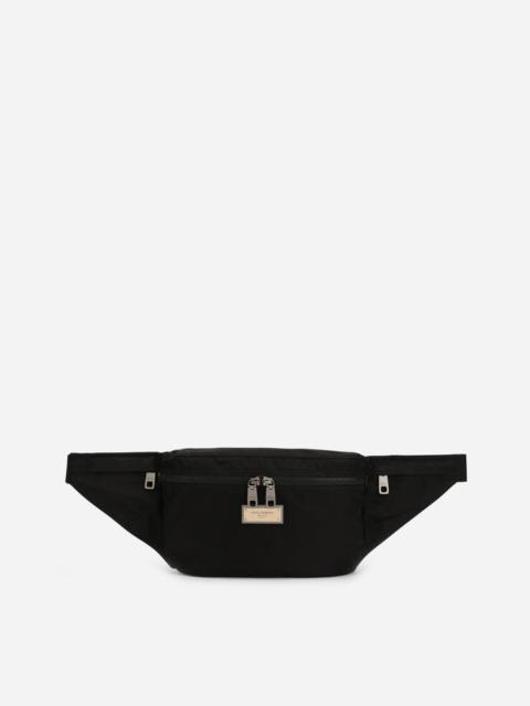 Dolce & Gabbana Nylon belt bag with branded plate