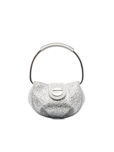 Ring crystal-embellished mini bag