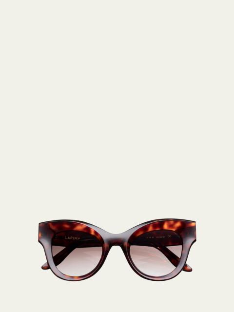 LAPIMA Ana Havana Acetate Cat-Eye Sunglasses