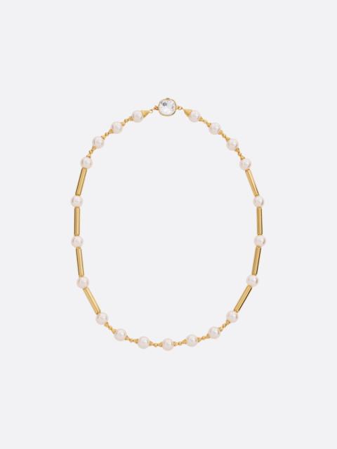 Alessandra Rich PEARL AND GOLD NECKLACE