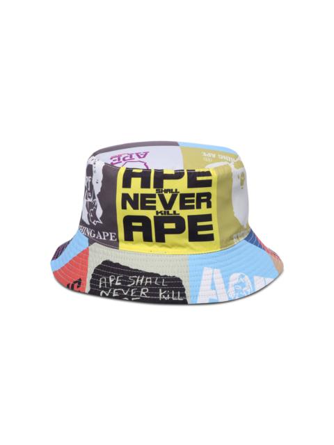 BAPE Classic Logo Reversible Bucket Hat 'Multicolor'