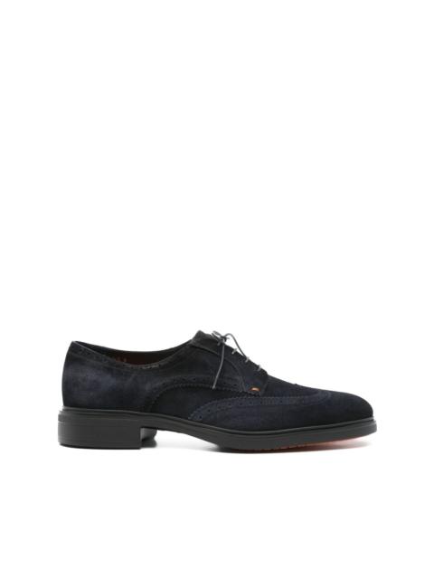Santoni suede Oxford shoes