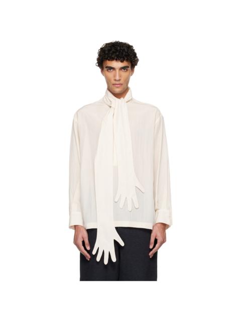 Jean Paul Gaultier Off-White Glove Detail Blouse