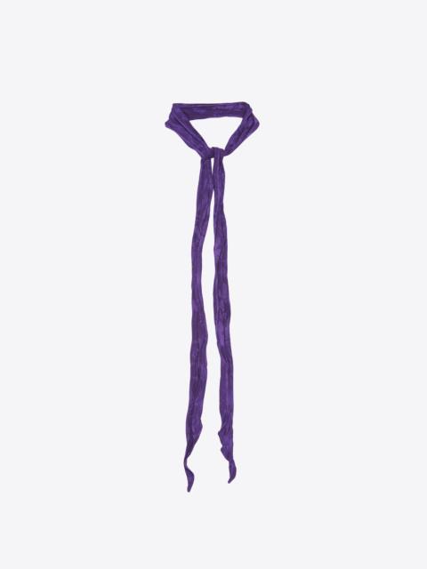 SAINT LAURENT narrow lavallière scarf in silk jacquard