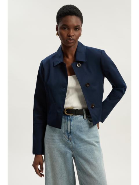 KAREN MILLEN Petite Cotton Button Tailored Jacket