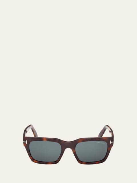TOM FORD Men's Andy 55mm Acetate Rectangular Sunglasses