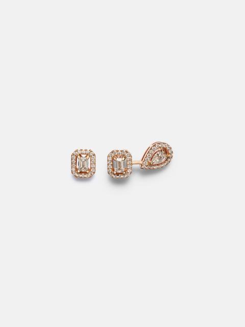 MESSIKA My Twin 1+2 18kt rose gold earrings with diamonds
