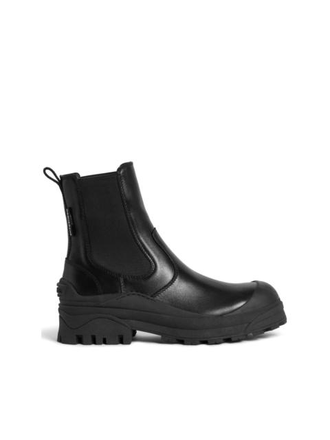 DSQUARED2 logo-embossed leather boots