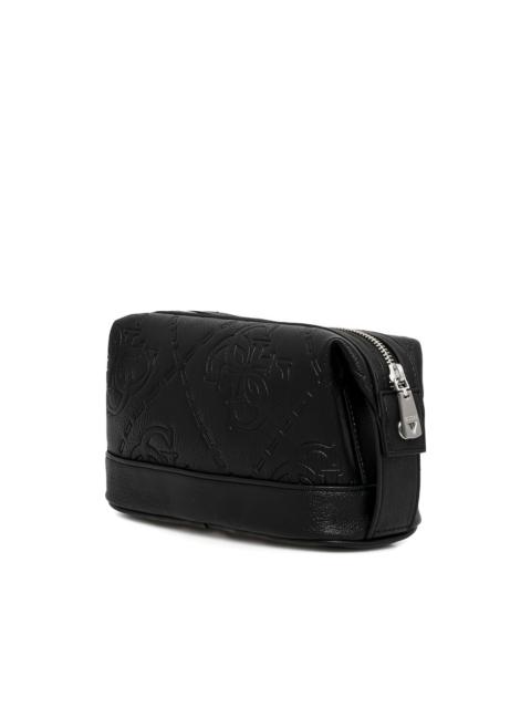 GUESS USA Boston 4G embossed wash bag