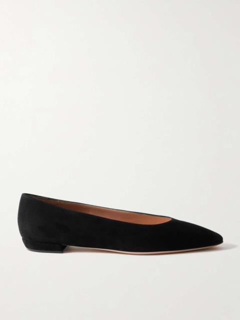 Gianvito Rossi Suede ballet flats Black