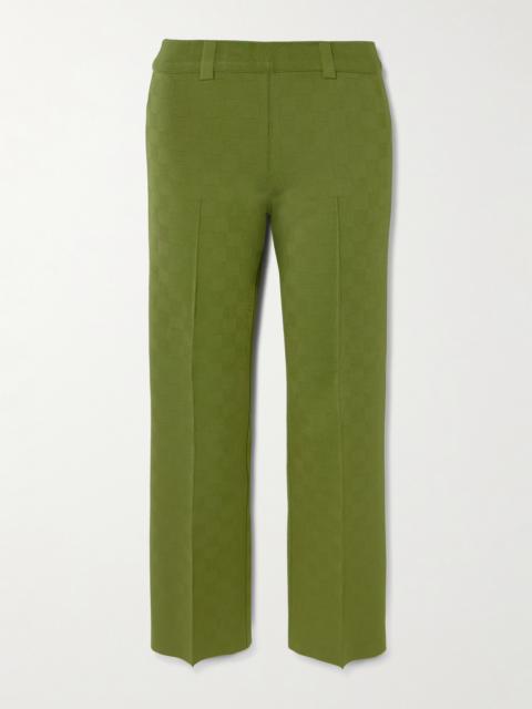 HIGH SPORT Nsfw Jules Checked Jacquard-knit Slim-leg Pants