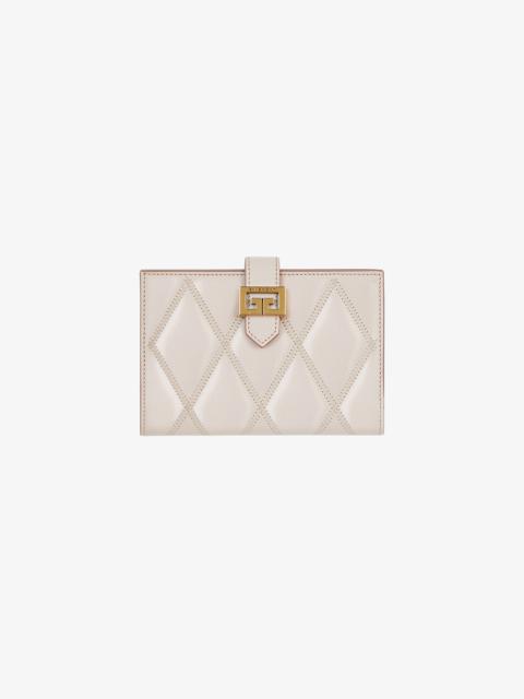 Givenchy GV3 wallet in diamond quilted leather