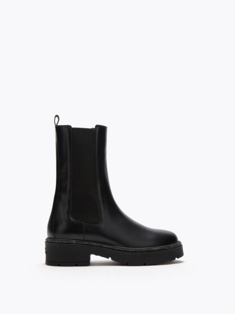 RENE CAOVILLA BIKA BLACK ANKLE BOOT WITH CRYSTALS 50