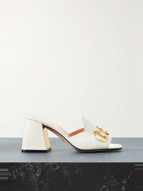 GUCCI Horsebit-detailed leather mules