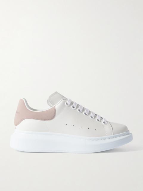 Alexander McQueen Exaggerated-sole Suede-trimmed Leather Sneakers