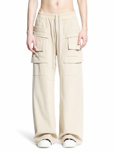 RICK OWENS MAN OFF-WHITE TROUSERS