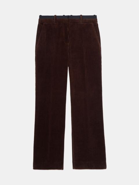 The Kooples BROWN CORDUROY STRAIGHT-LEG TAILORED PANTS