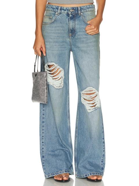 AREA Crystal Fray Wide Leg