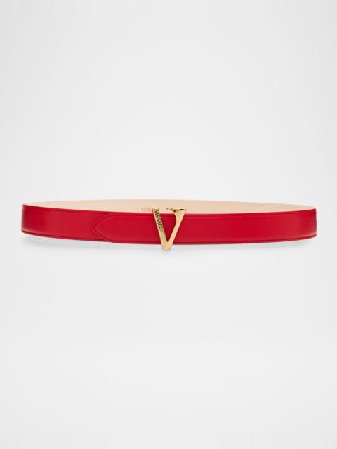 VERSACE V Leather Belt