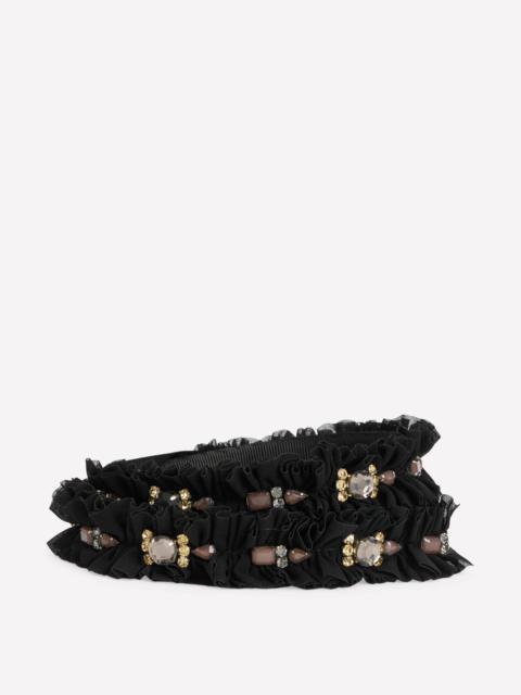 BODEN Embellished Tie Belt-Black