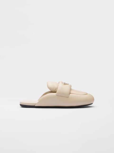 Prada Soft padded nappa leather sabots