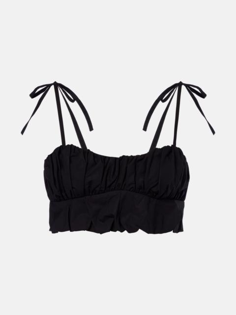 FAITHFULL Pelea ruched cotton crop top