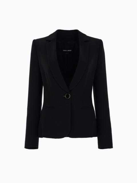 GIORGIO ARMANI Mulberry silk single-breasted jacket