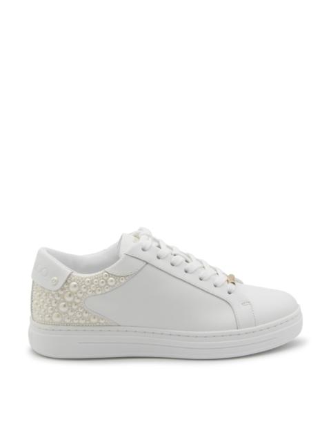 JIMMY CHOO white leather rome sneakers