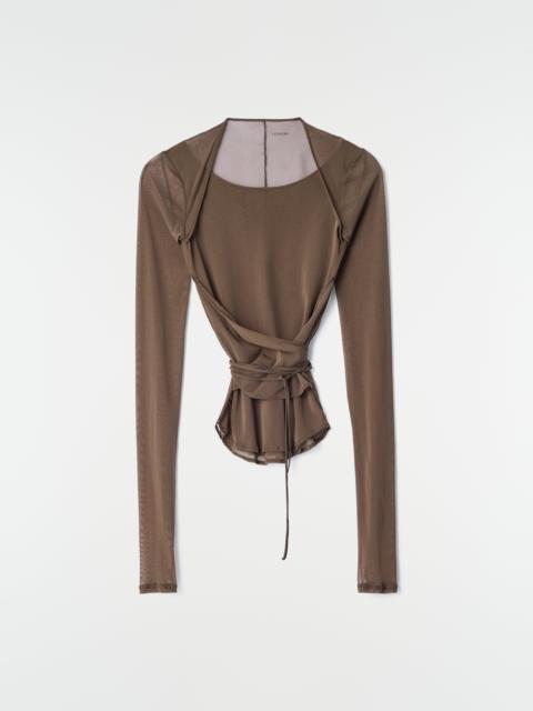 Lemaire BALLERINA WRAP TOP IN MESH JERSEY