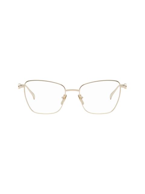 GUCCI Gold Gucci Block Text Butterfly Glasses